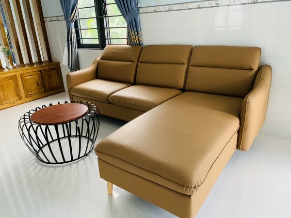 Sofa Da Cao Cấp Góc Trái 2m6 X 1m6 – D48