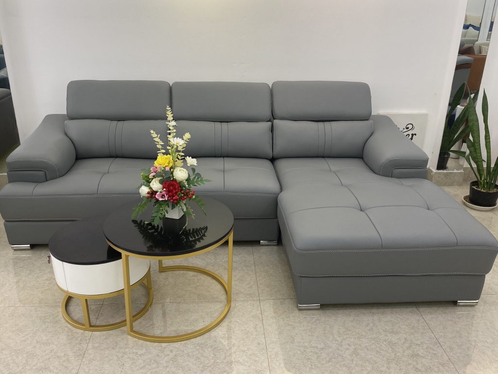 Sofa Da Cao Cấp Góc Trái 2m6 X 1m6 – D45