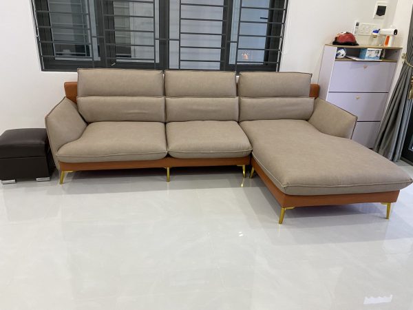 Sofa Da Cao Cấp Góc Trái 3m X 1m7 – D49