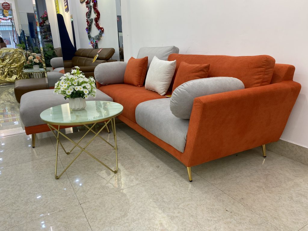 Sofa Băng Vải Malta Cao Cấp 2m2 + Đôn – BD30